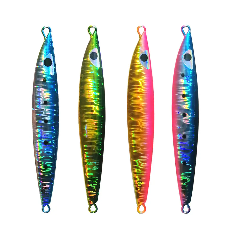AS Slow Falling JIg Lure Fishing Metal Hard Bait Angler UV Glow Jig 3D Print 130g160g Sinking Seabass Jigging Pesca Bait