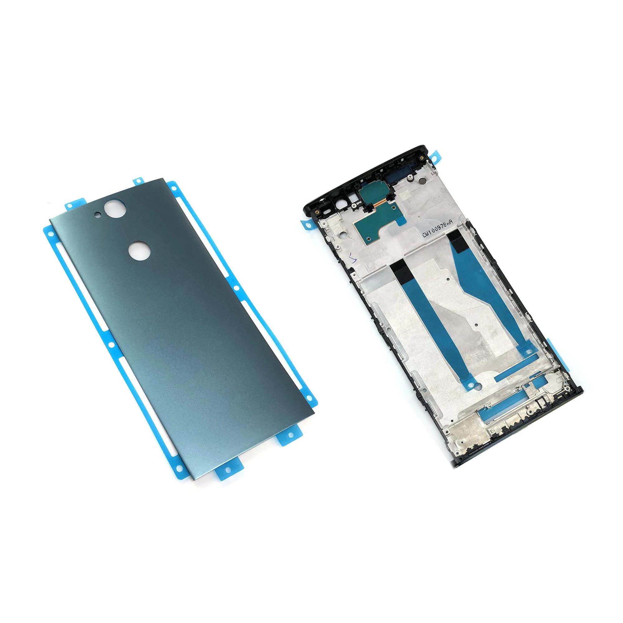 Задняя крышка корпуса для Sony Xperia XA2 Plus XA2P средняя рамка Запчасти для батареи задняя крышка корпуса Запасные части