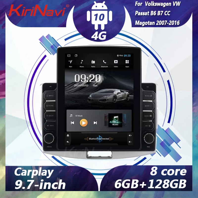 Автомагнитола Kirinavi Android 10 2 Гб GPS-навигационная система приборная панель для VW Passat