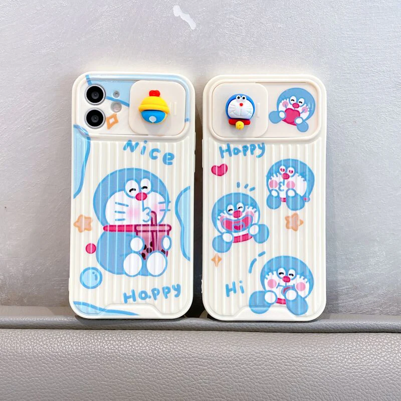 

BANDAI Cute 3D Doll Cartoon Doraemon phone case for iPhone12 12Pro 12Promax 11 13 Pro 11Promax X XS MAX XR cover phone holder