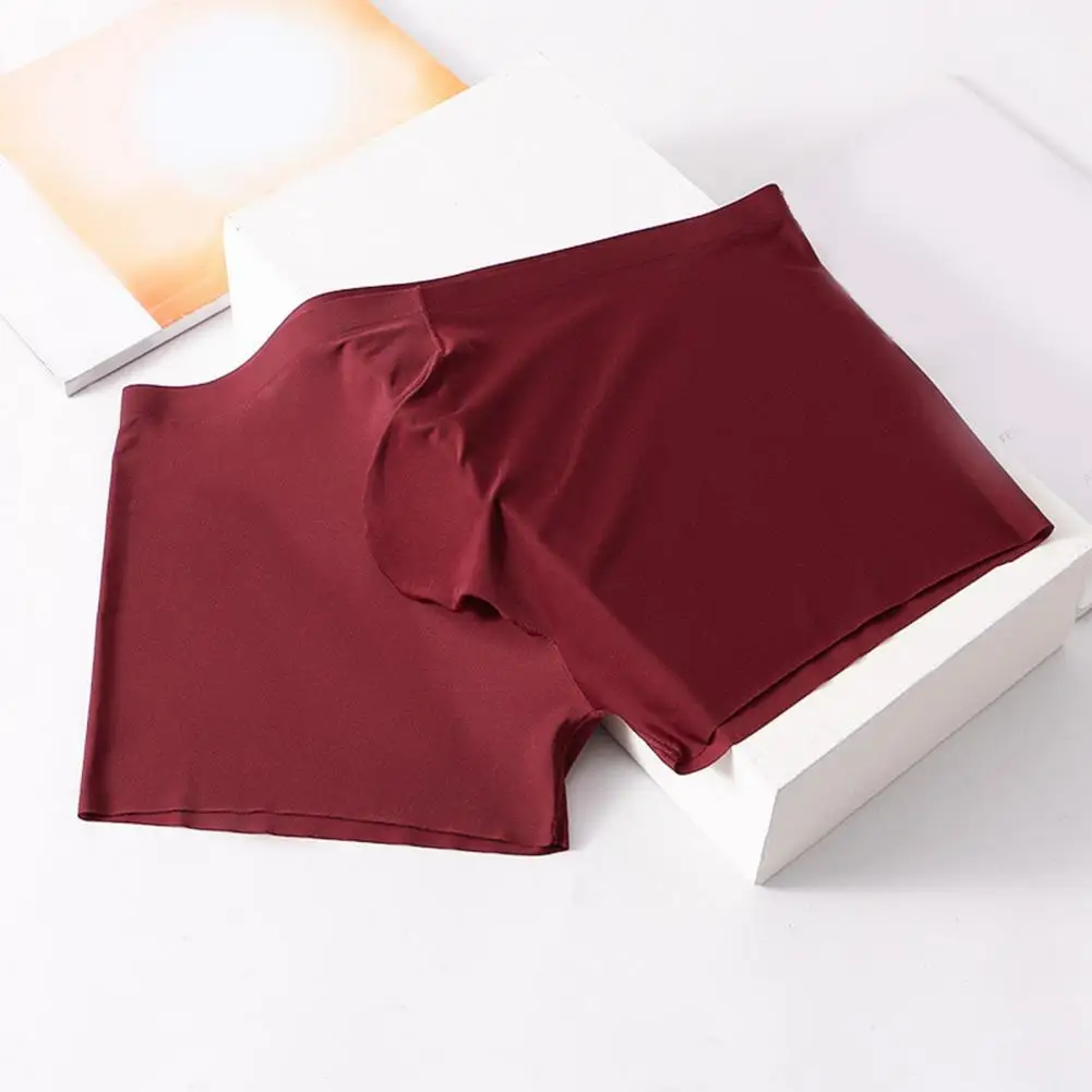 

Мужское нижнее белье, быстросохнущие летние боксеры, однотонные модные гладкие мужские трусы с мешочком, внутренняя одежда