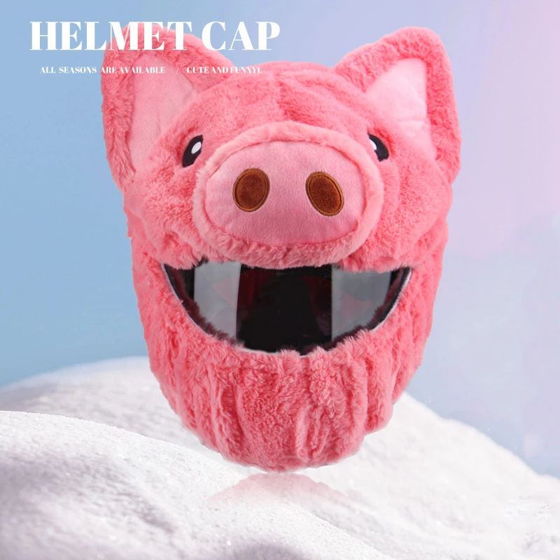 

New Cartoon Helmet Cover Motorcycle Helmet Cover Full Helmet Cover Pig Head Girl Devil Stitch Panda Personality Fun