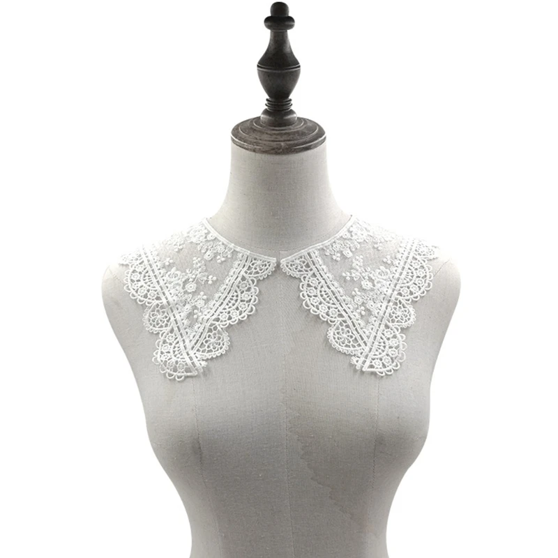 

1 Pc Lady Shirt False Collar Lace Detachable False Neck Polyester French Style Hollowed-Out Collar Drop Shipping