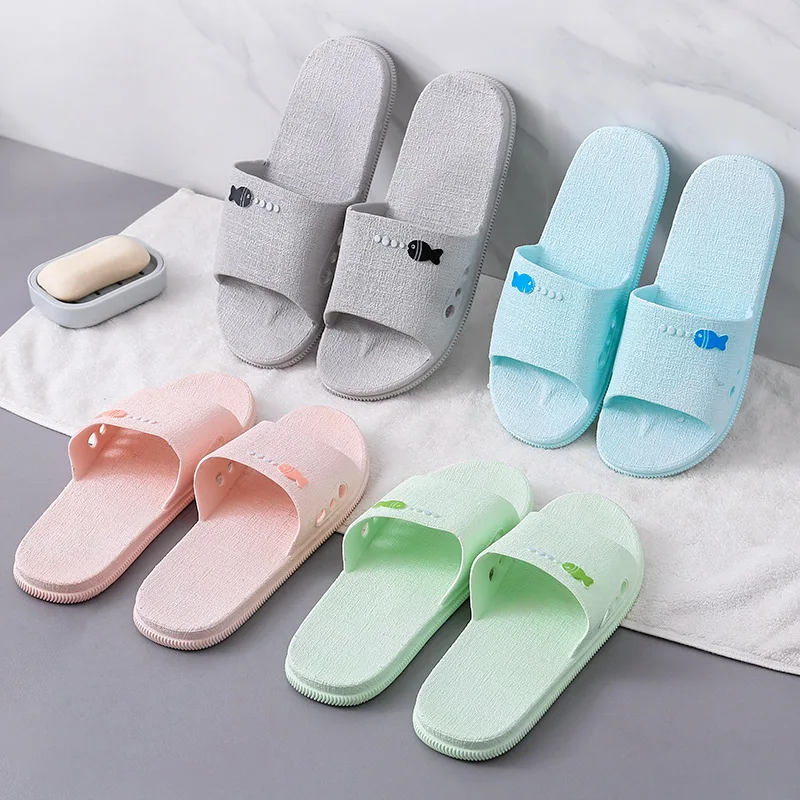

2023 Summer Slippers Flip Flops Women Indoor Home Mute Shoes EVA Soft-soled Shoes Cloud Slides Couple Non-slip Casual Sandals
