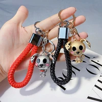 metal puppy keychain car bag cartoon cute decoration pendant couple gift new fashion creative accessories doll crafts birthday