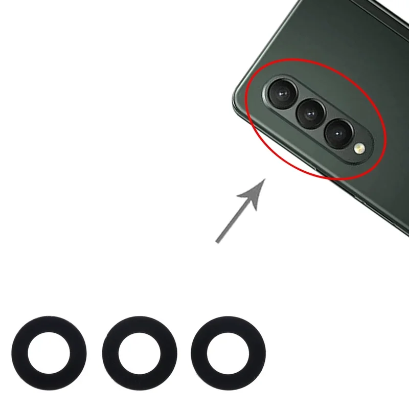 10 шт. объектив задней камеры для Samsung Galaxy с Fold2 5G SM-F916B/Galaxy Fold3 SM-F926B/Galaxy Fold4 SM-F936B