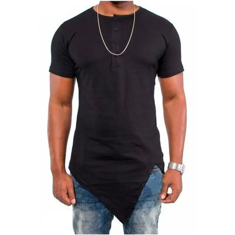 

MRMT 2023 Brand New Men's Popular Irregular Short-Sleeved Men's Solid Color All-Match T-Shirt Hip-Hop Hip-Hop Fashion Casual Men