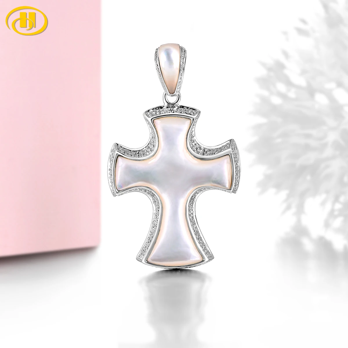 

Stock Clearance Natural Freshwater Pearl Sterling Silver Pendant Cross Design Classic Style S925 Jewelry Gifts