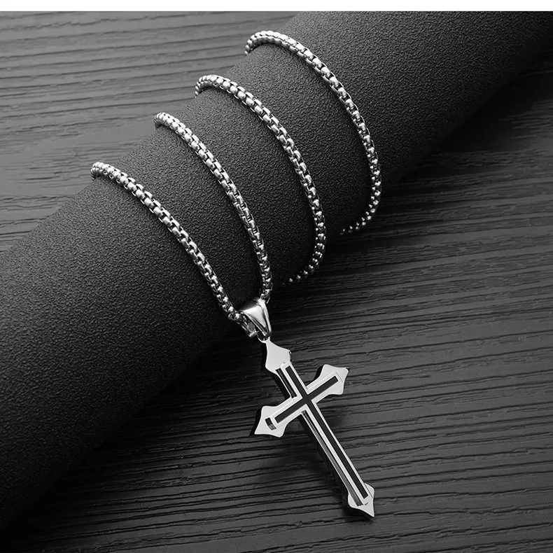 

ip Hop Korean Version Simple Titanium Steel Cross Necklace Couple Necklace Offers With Free Shipping Items Women Clothing Kpop