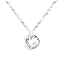family always encircled pendant necklace sterling silver jewelry new style woman fashion jewelry 45cm snake chain jewelry