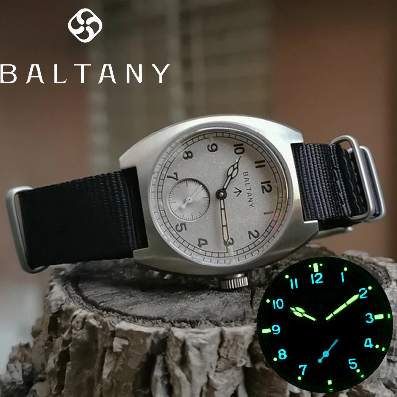 

Baltany Watches For man Automatic Mechanical Watch Barrel Type 1701 Small Second Luminous 100M Waterproof Hand Clock For Man
