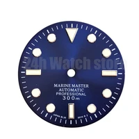 seik for nh36 movement diving 300mm refitted with japanese c3 luminous watch case blue dial day date with s logo