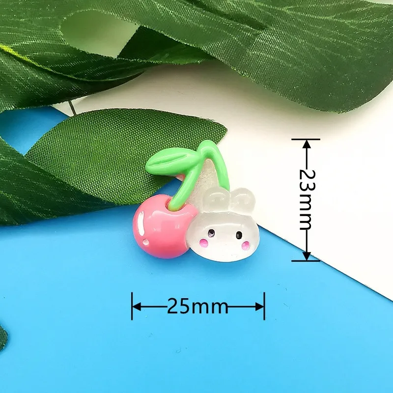 10 шт. кавайный мультяшный прозрачный кролик из смолы для самостоятельной сборки