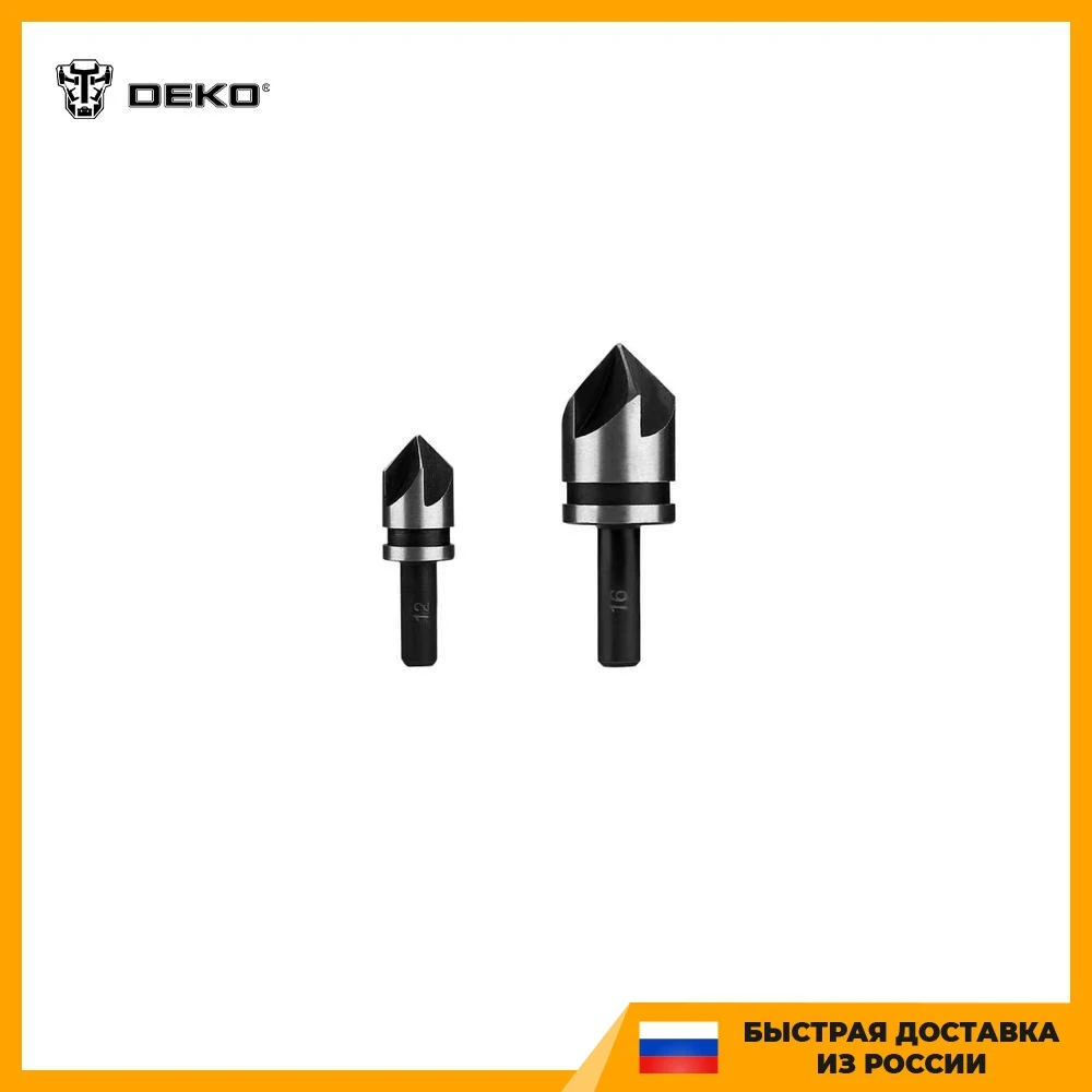 Набор зенкеров по дереву DEKO CDB02 065-0537 12мм 16мм 2шт | Инструменты