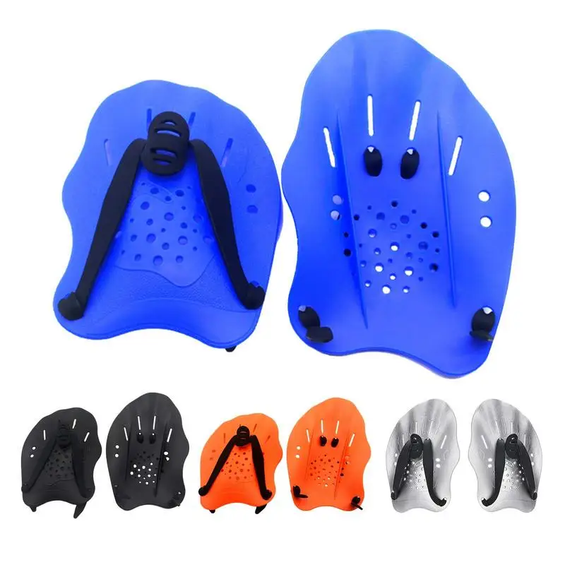 

Swimming Paddles Training Adjustable Hand Swim Webbed Gloves Pad Fins Flippers For Men Women Kids Diving Palm