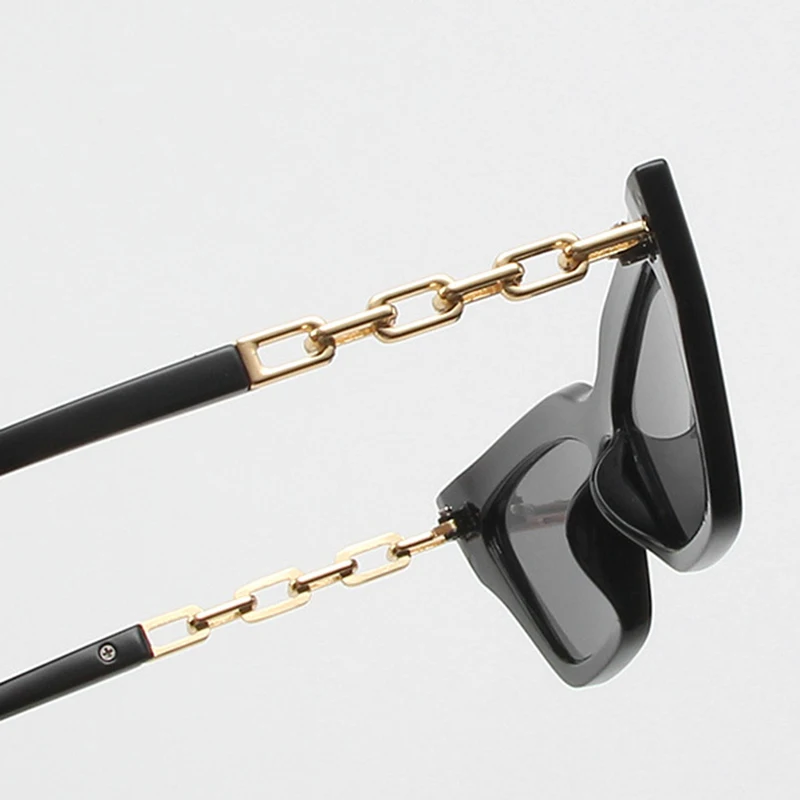 Солнечные очки FRESHGUY кошачий глаз женские металлическая цепочка маленькая оправа