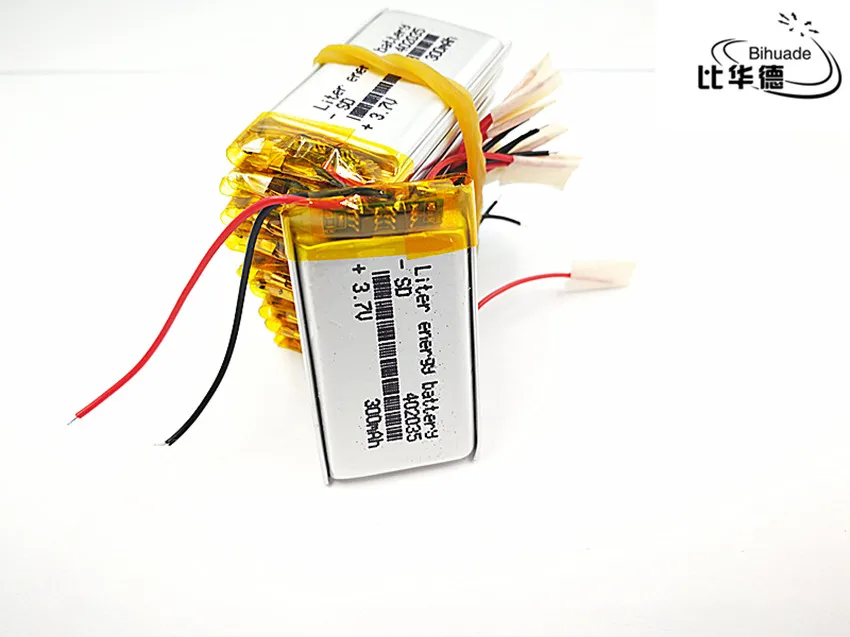 10 шт. литровая энергетическая батарея хорошего качества 3 7 в 300 мАч 402035 полимерная