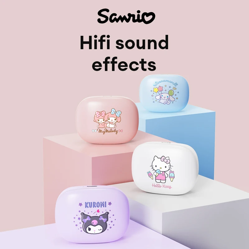 Sanrio BL07 Bluetooth беспроводные наушники Kawaii Hello Kitty HIFI звук музыкальные милые My Melody