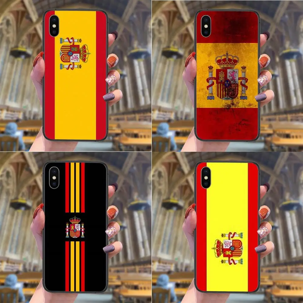 For iPhone 13 12 11 Pro Max 8 6S 7 Plus XS XR Mini 5S SE 2022 7P 6P Accessories Phone Bags Case spain spanish flag Cute