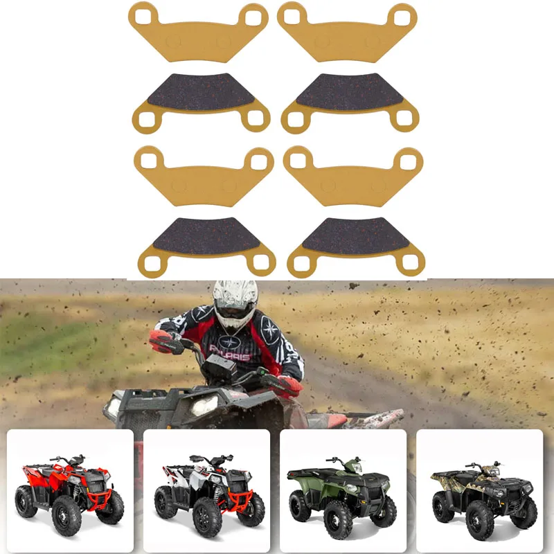

ESUYA Pads Ceramic Brake Pad Set for Polaris Sportsman 850 2009-2019 Front & Rear,Compatible Scrambler 500 550 570 800 850 XP