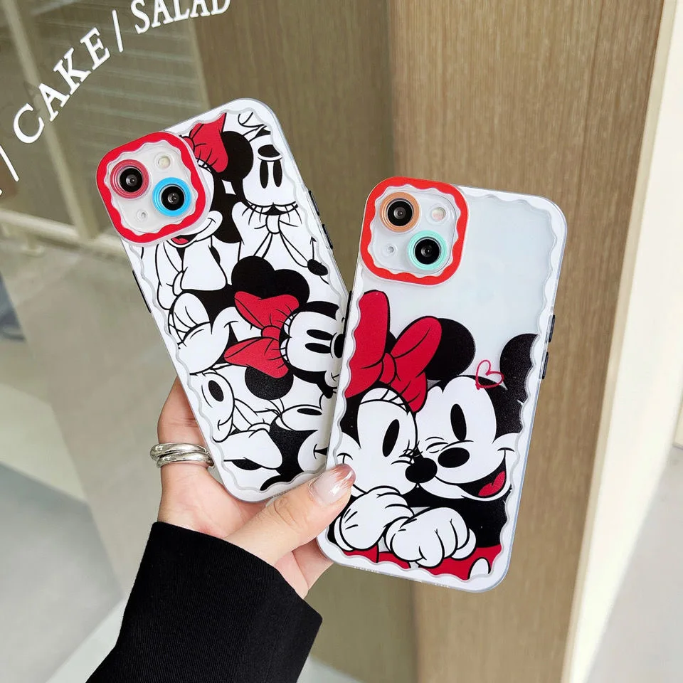 

Disney Mickey Cartoon Phone Cases For iPhone 13 12 11 Pro Max XR XS MAX 8 X 7 2022 Lady Girl Soft Silicone Cover Gift