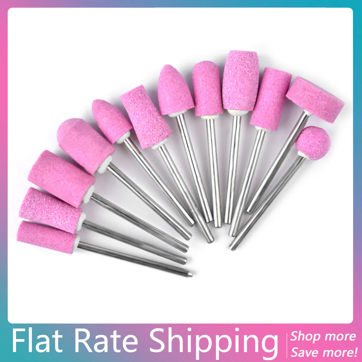 

12pcs Ceramic Nail Drill Bits Electric Manicure Head Replacement Device For Manicure Pedicure Polishing Mill Cutter Nail Files