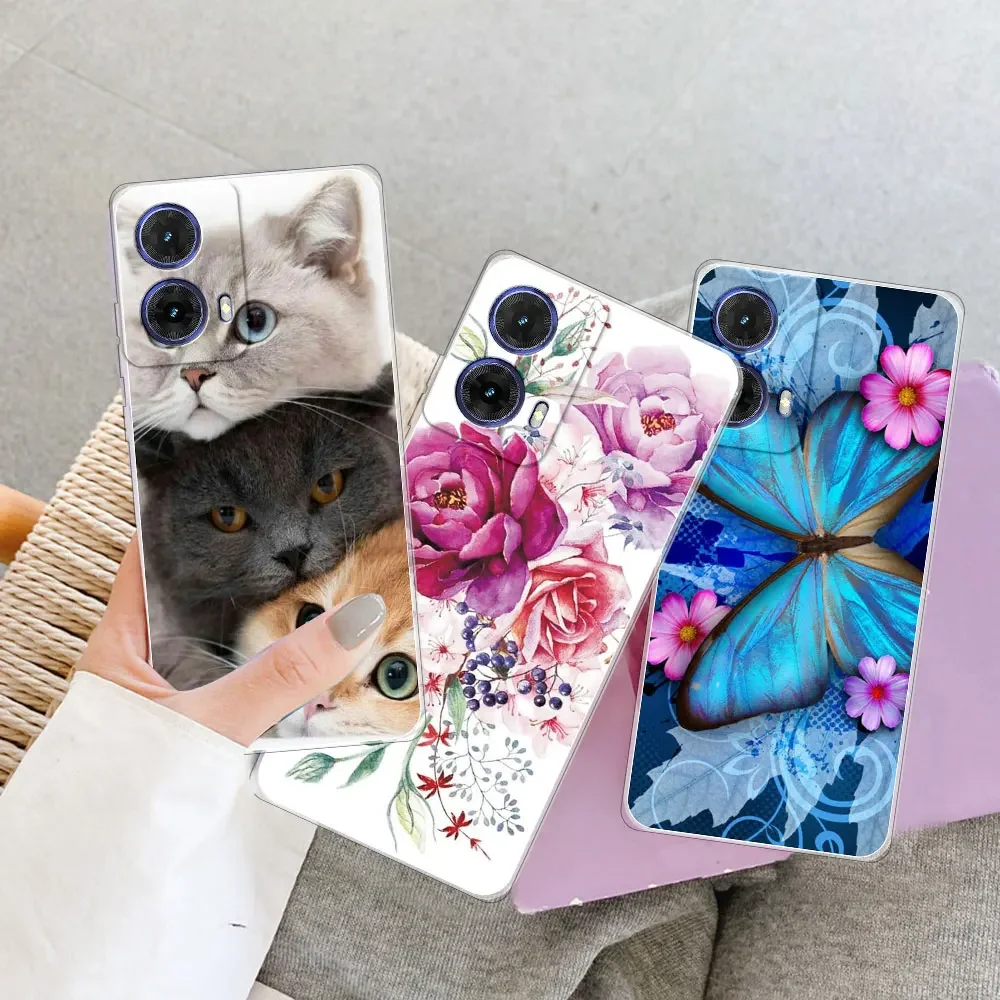 Чехол для Motorola Moto G85 5G прозрачный мягкий Силиконовый противоударный чехол XT2427