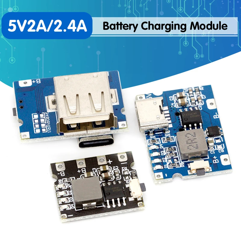 

Модуль зарядки литиевого аккумулятора 5 В, 2 а/А, порт type-C, USB-выход, нормально открытая мобильная зарядка