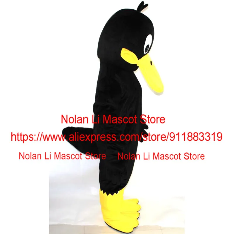 Высококачественный костюм-талисман в виде черной утки мультяшный набор для
