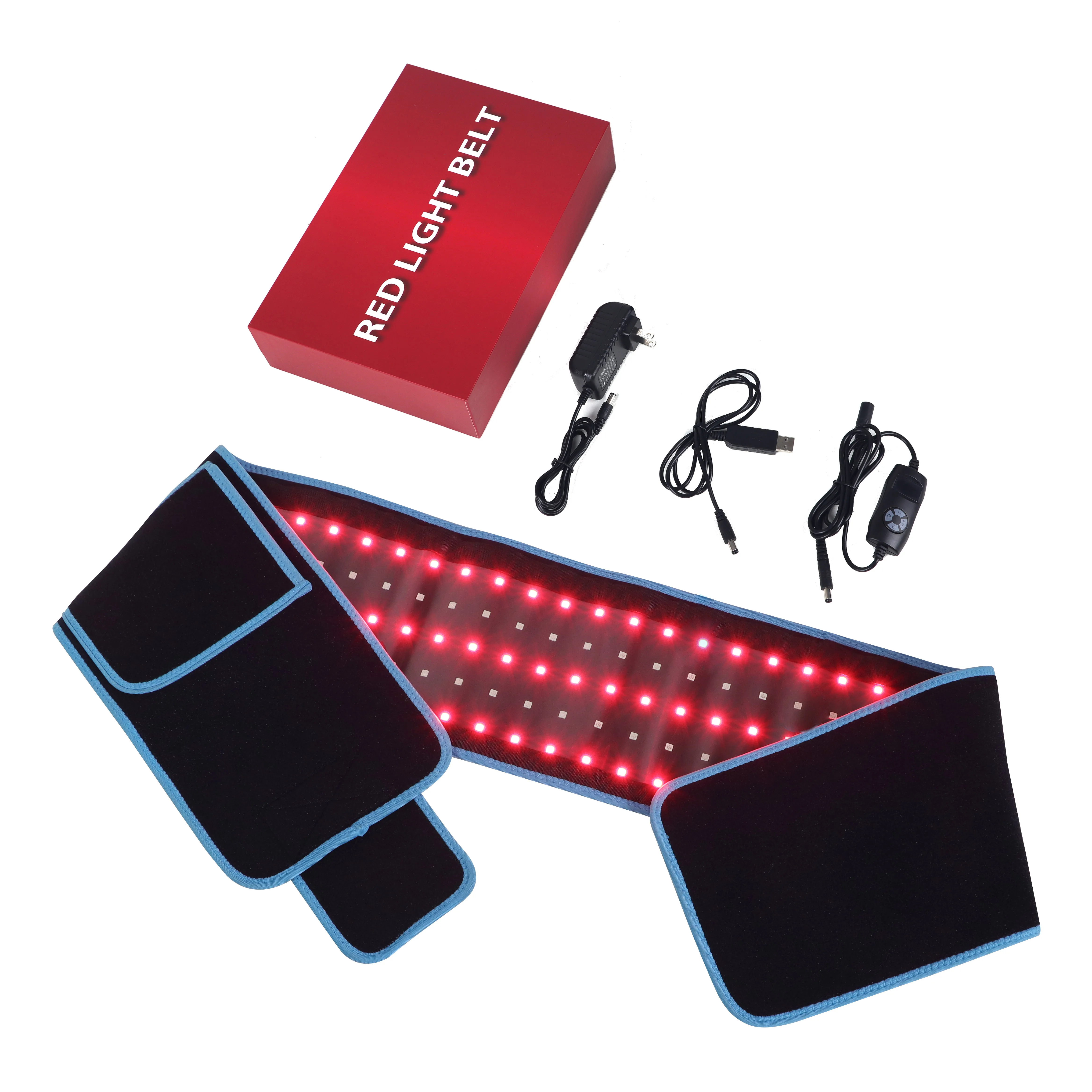 Phototherapy Wrap 850nm Near Infrared Light Therapy Belt and 635nm LED Red light therapy Pad for Pain Relief Health Care Device