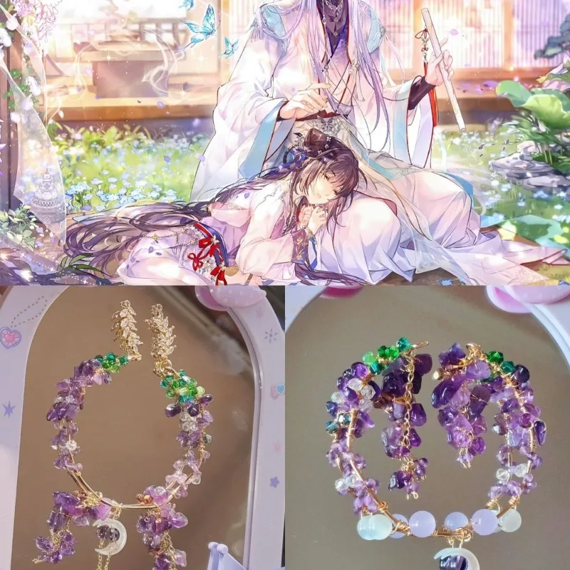 

Emerald Bracelets Women Purple Crystal EFor All Time Jewellery Bracelet Jewelry Fashion Unisex Hand Made Zinc Alloy Armband