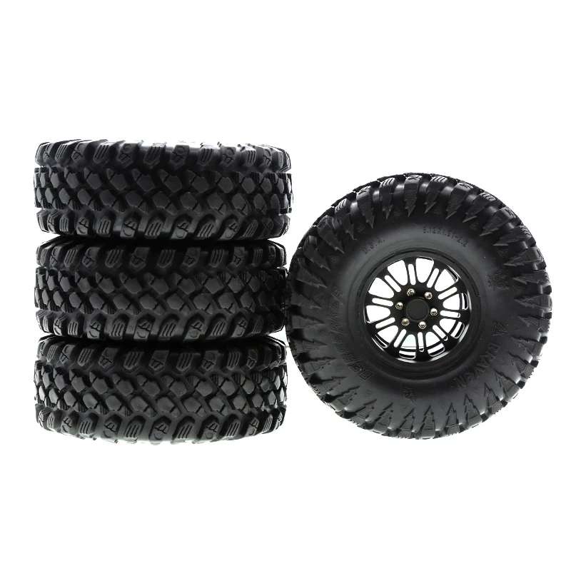 

4PCS 2.2 Inch Beadlock Wheel Tires for 1/10 RC Rock Crawler Axial Traxxas TRX4 SCX10 RR10 AX10 Wraith 90048 90018 KM2
