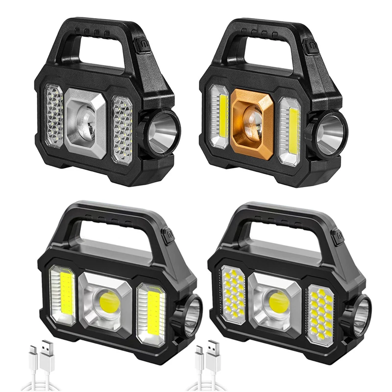 

Супер яркий светодиодный фонарик на солнечной батарее для кемпинга с COB рабочими фонарями USB перезаряжаемый портативный фонарь на солнечной батарее с 6 положениями