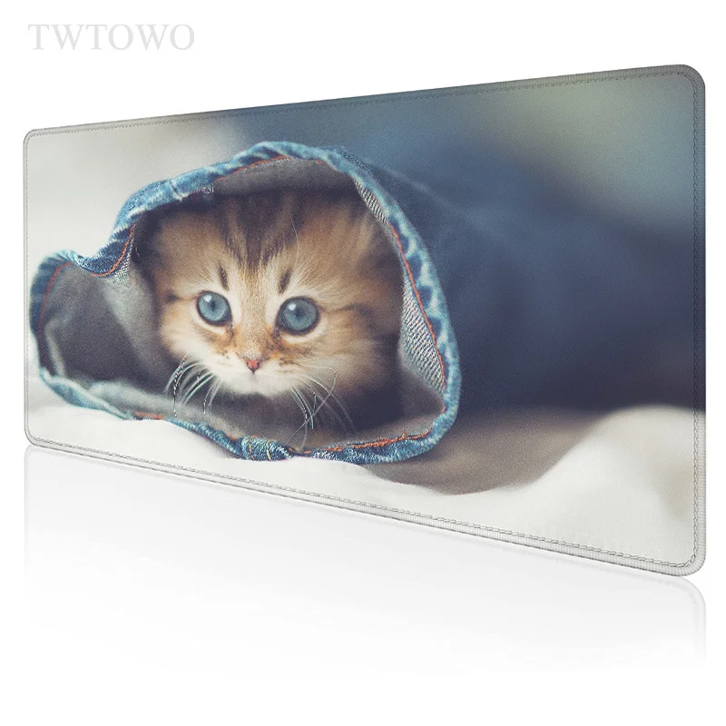 

Cut Cat Mouse Pad Gamer Custom XXL New Desk Mats keyboard pad Mouse Mat Office Gamer Laptop Anti-slip Natural Rubber Mouse Mat