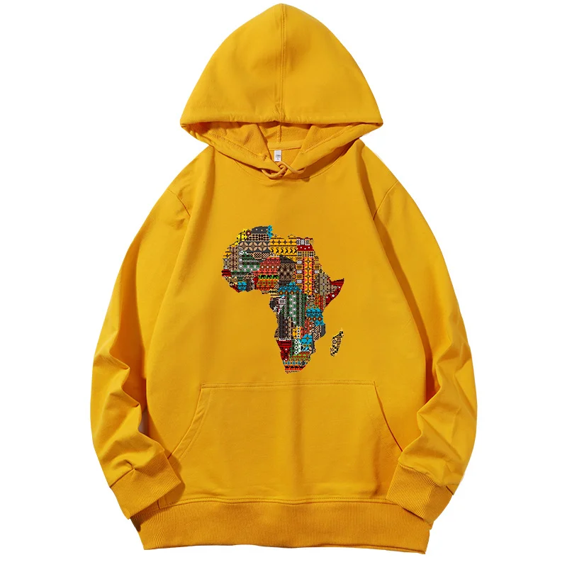 Africa Map Classic graphic Hooded Shirt Men Sweatshirts unisex Oversized Hooded sweatshirts tracksuit men sportswear
