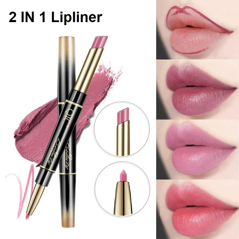 Pencil Long Lasting Lipliner Pink Waterproof Matte Lip Stick Contouring Lipstic Makeup Cosmetics