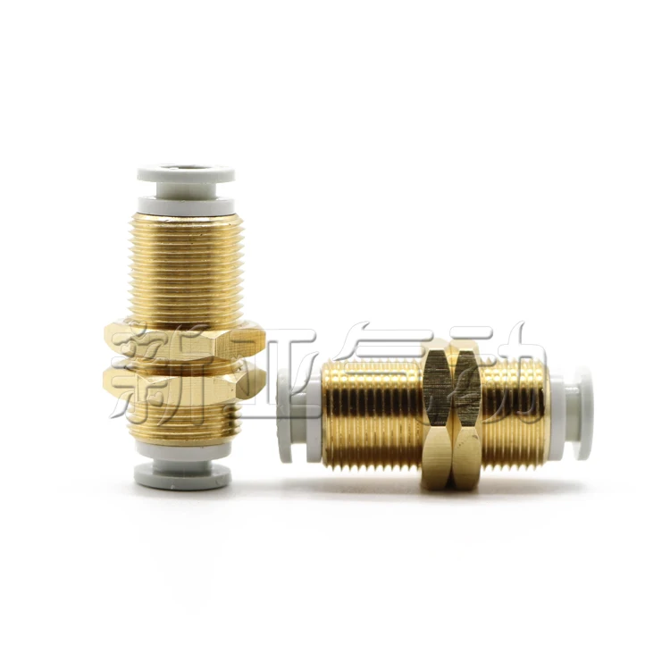 Excellent connector KQ2E04-00/06-00/08-00/10-00/12-00/16-00A white partition board through