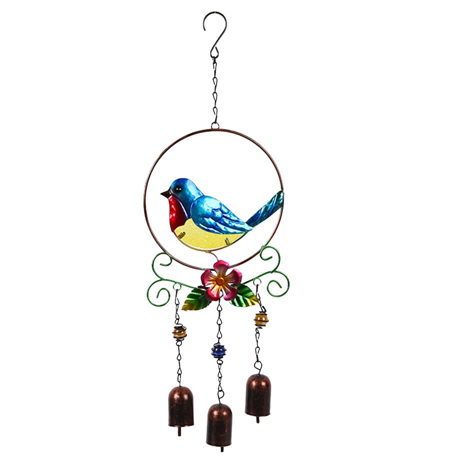 

Glitter in The in Search of Hummingbirds over The Rainbow Wind Chime Retro Metal Animal Wind Chime Ornaments Creative Balcony