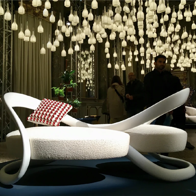 

Ribbon Dance Designer Model Light Luxury Art Trend Floating Strap Alien Sofa Villa Low Casual Casual Chair Chair