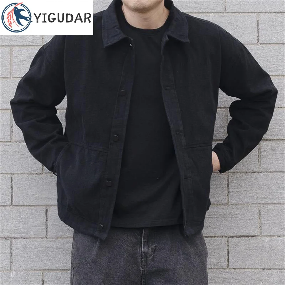 

Мужская черная классическая универсальная винтажная верхняя одежда для мужчин удобные повседневные Популярные Простые джинсовые куртки унисекс для подростков 2023 мужская одежда