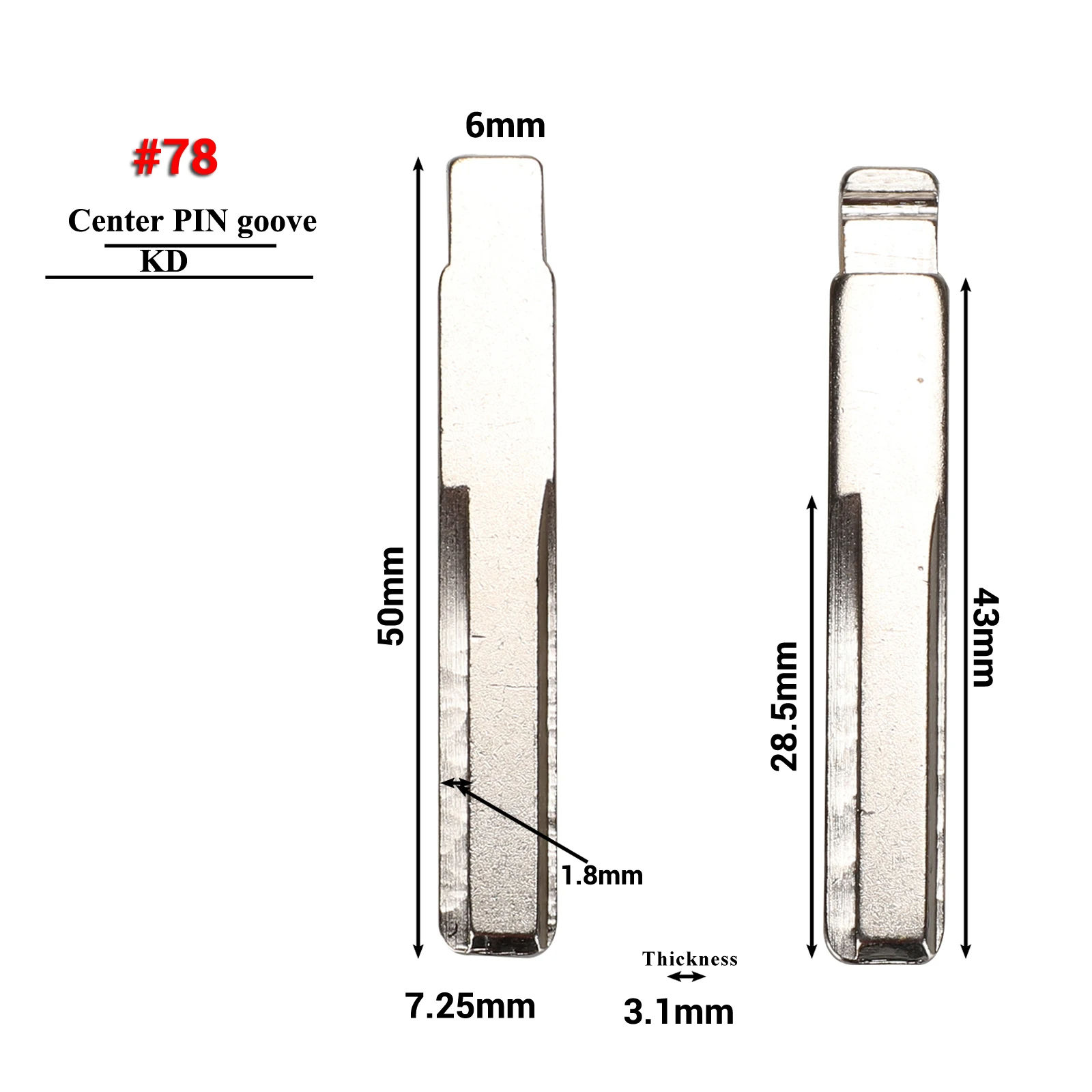 

jingyuqin Флип Ключ от машины Лезвие No.03 # 39 40 105 106 71 # HU100 для Chevrolet Cruze SPrak Aveo Camaro Equinox Opel HU43 KD KEYDIY