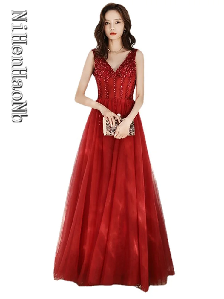 

Elegant Wedding Dresses V Neck Tulle Gown Wedding Guest Dress