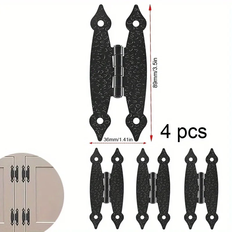 

4 шт. фурнитура, антикварные железные петли для шкафа H, ретро двери сарая, кухонные шкафы, деревянная шкатулка для драгоценностей, навесы, мебель, сундук с сокровищами