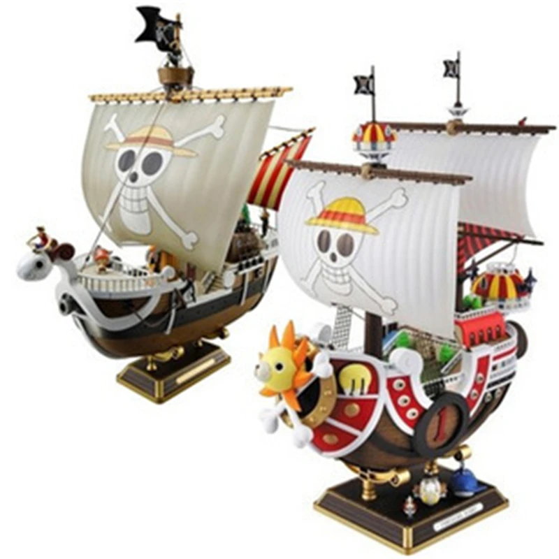 

Anime One Piece 2 Years Later Pirate Ship Thousand Sunny Going Merry Boats PVC Action Figure Collectible Assemble Model Toy Doll