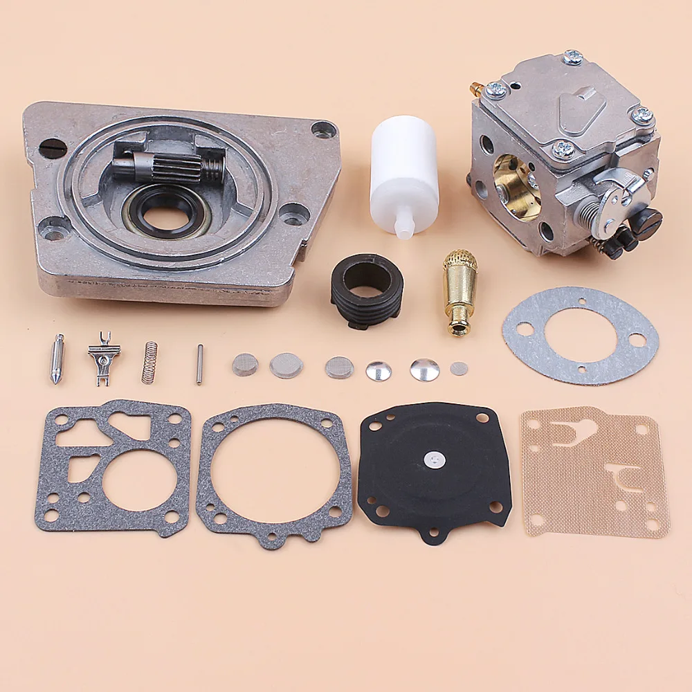 Carburetor Carb Oil Pump Worm Gear Kit Diaphragm For Husqvarna 61 266 268 272 272XP Husky Chainsaw Tillotson HS254B RK-23HS |