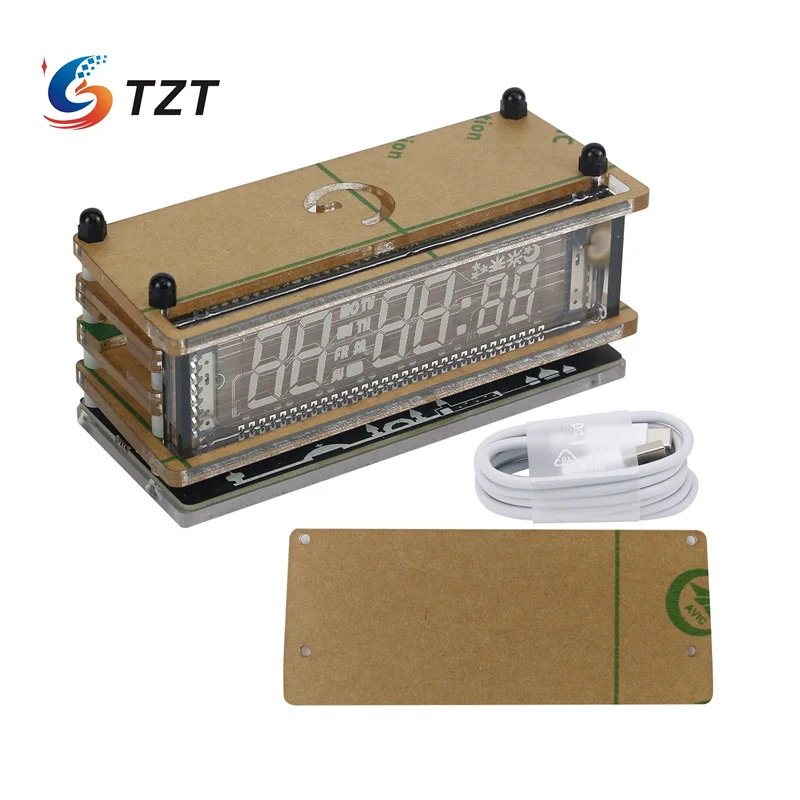 Desktop Clock Bedroom Alarm Clock 12/24 Hour With Vacuum Fluorescent Display And Shell