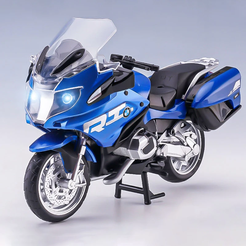 

Модель мотоцикла BMW R1250RT из сплава в масштабе 1:12, амортизаторы со звуком и светом, коллекционная Игрушечная машина, подарок для детей