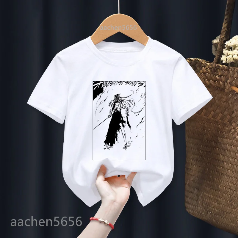 Bleach Funny Boys T-shirts Children Anime Gift Present Little Baby Harajuku Kids Summer Clothes,Drop Ship