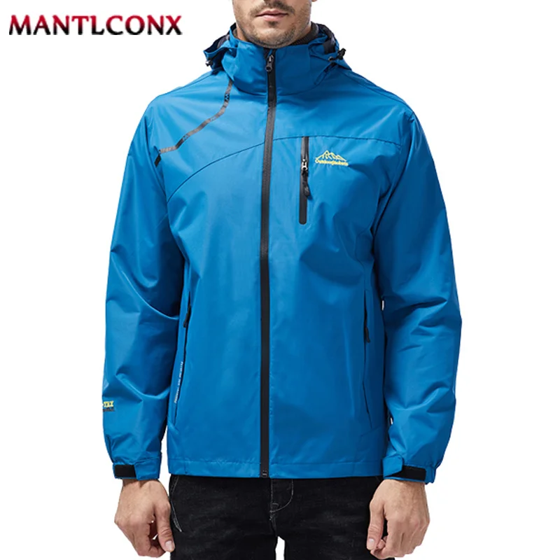 

MANTLCONX Spring New Waterproof Jacket Men Coat Outdoor Hooded Windbreak Men's Jacket Male Coat Autumn Fashion Clothing Brand