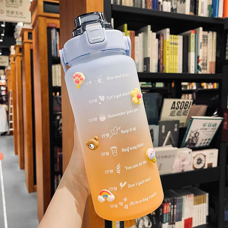 Большой объем 2 л чайник со шкалой для занятий спортом на открытом воздухе